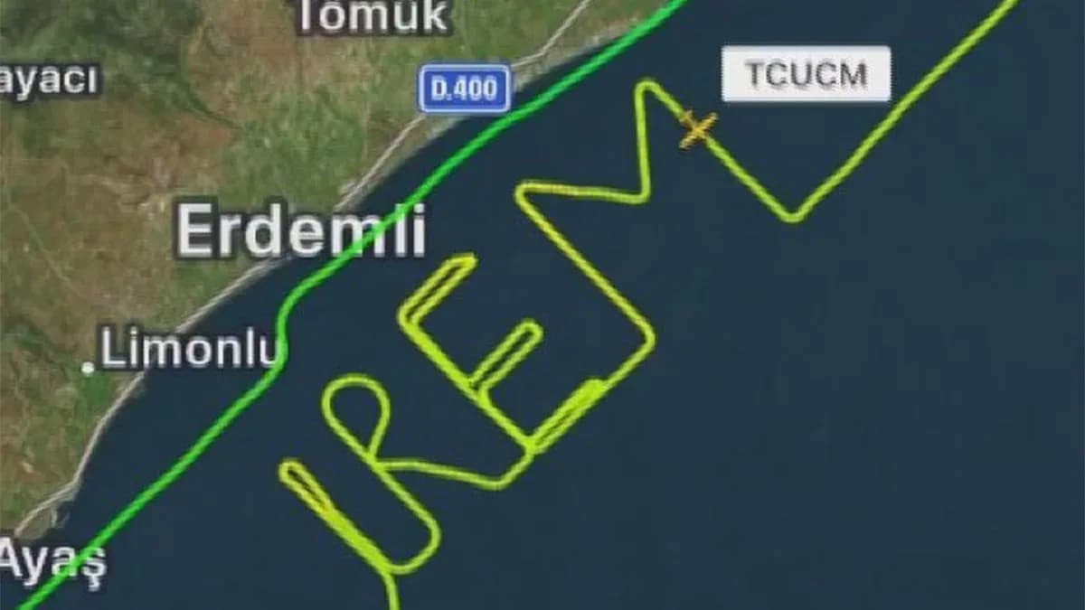 Pilottan gökyüzüne "İrem" yazısı