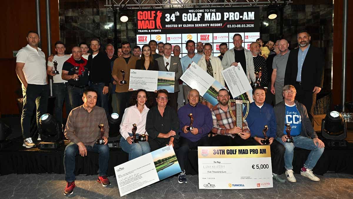 Golf tutkunları, Golfmad Pro-Am turnuvası için Gloria Golf Kulübü’nde buluştu