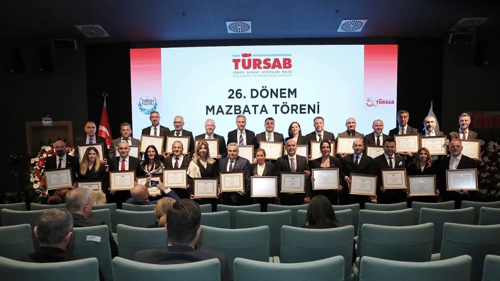 TÜRSAB 26. Dönem Yönetimi, mazbatalarını aldı