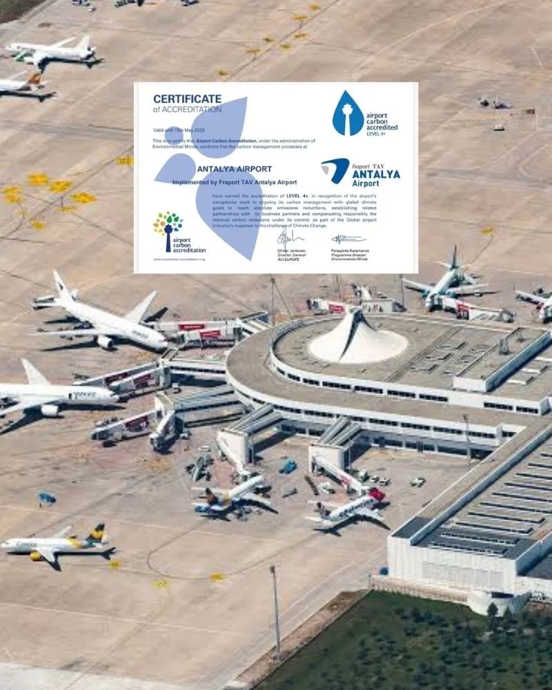 Fraport TAV Antalya Havalimanı, ACA Level 4+ Akreditasyonu ile karbon lönetiminde yeni bir dönüm noktasına ulaştı