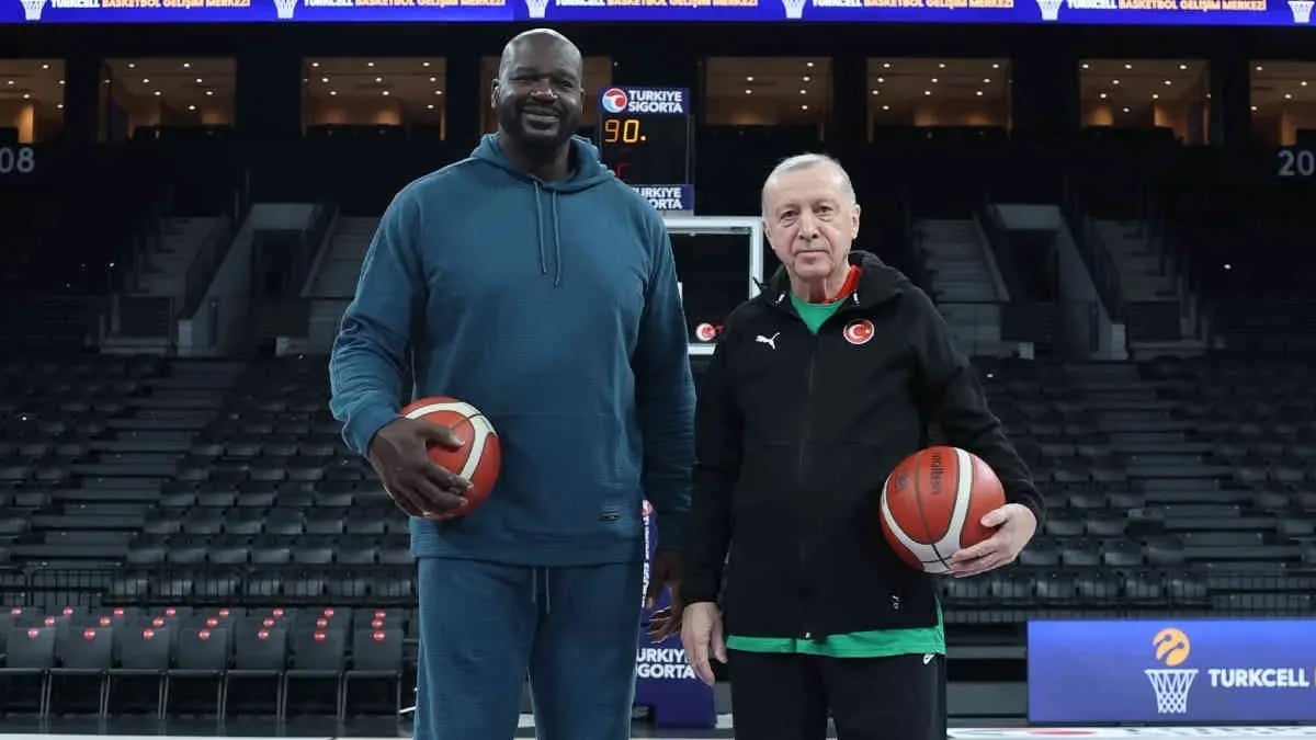 Cumhurbaşkanı Erdoğan, NBA yıldızı Shaquille O'Neal ile bir araya geldi  