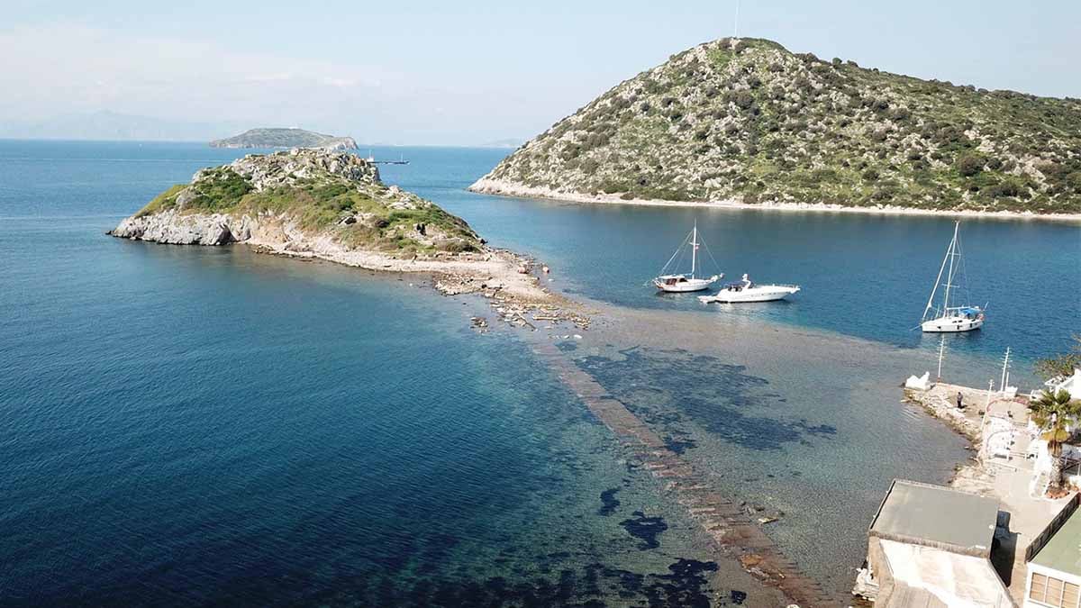Bodrum'da deniz çekildi, tarihi “Kral Yolu” ortaya çıktı